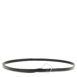 Black Calf Leather Bos Taurus Thin Belt