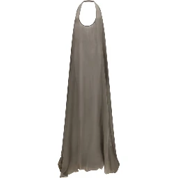 Gray Silk Casual Dress