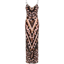 Multicolor Silk Long Dress