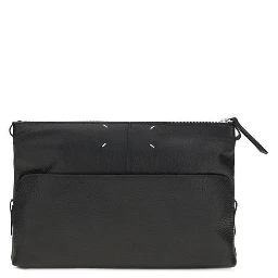 Black Calf Leather Bos Taurus Clutch Bag
