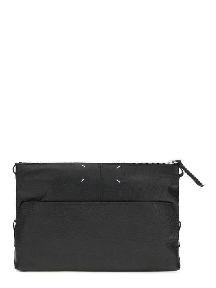 Black Calf Leather Bos Taurus Clutch Bag