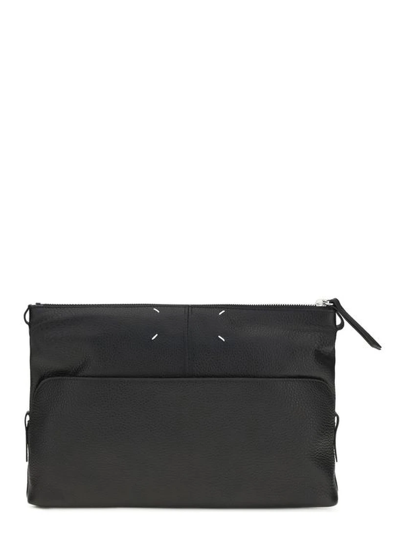 Black Calf Leather Bos Taurus Clutch Bag
