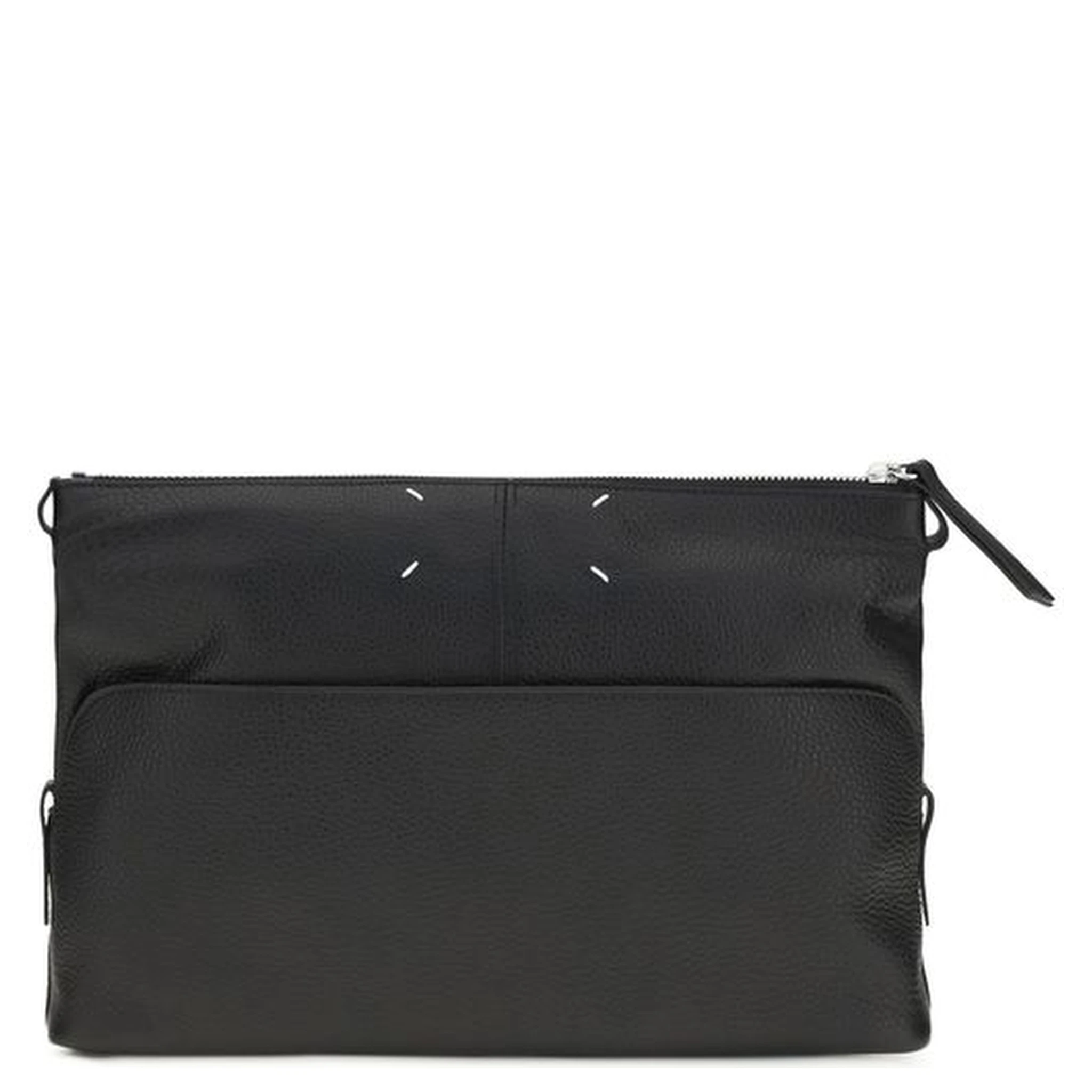 Black Calf Leather Bos Taurus Clutch Bag