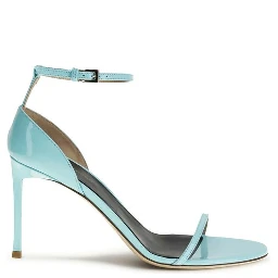 Blue Calf Leather Bos Taurus Stiletto Heel Sandals