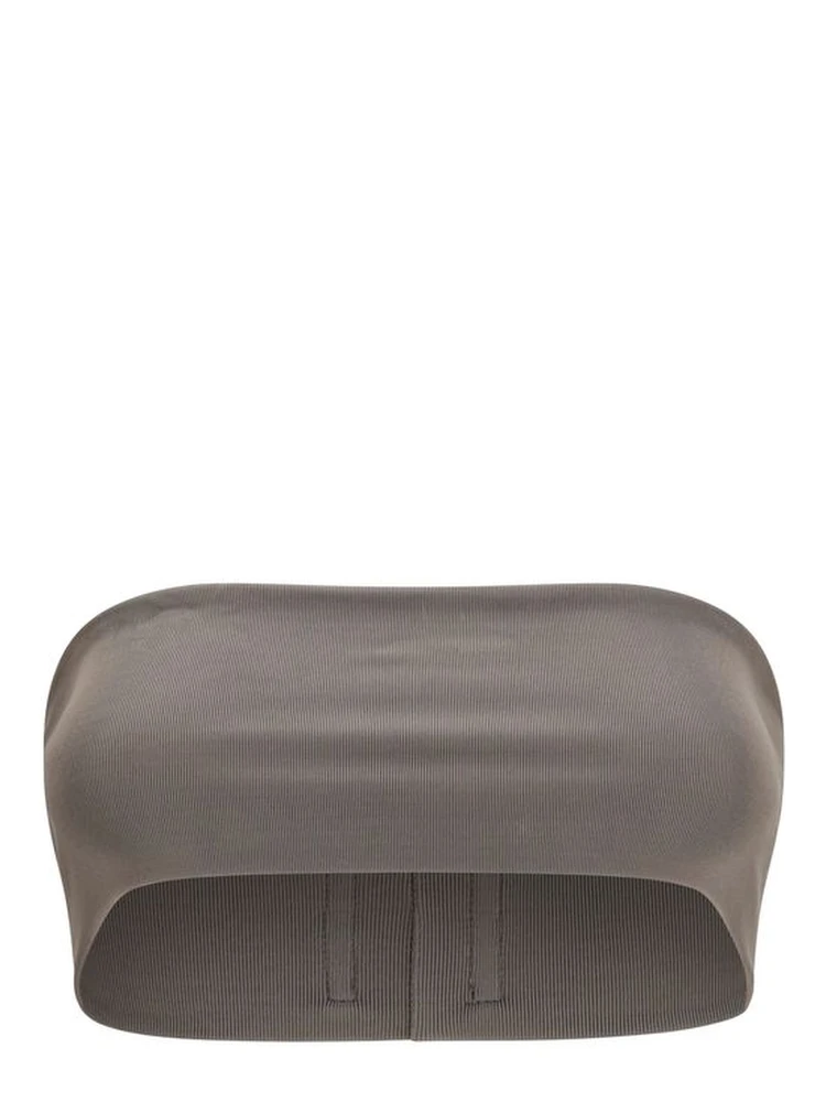 Gray Viscose Sleeveles T-Shirt