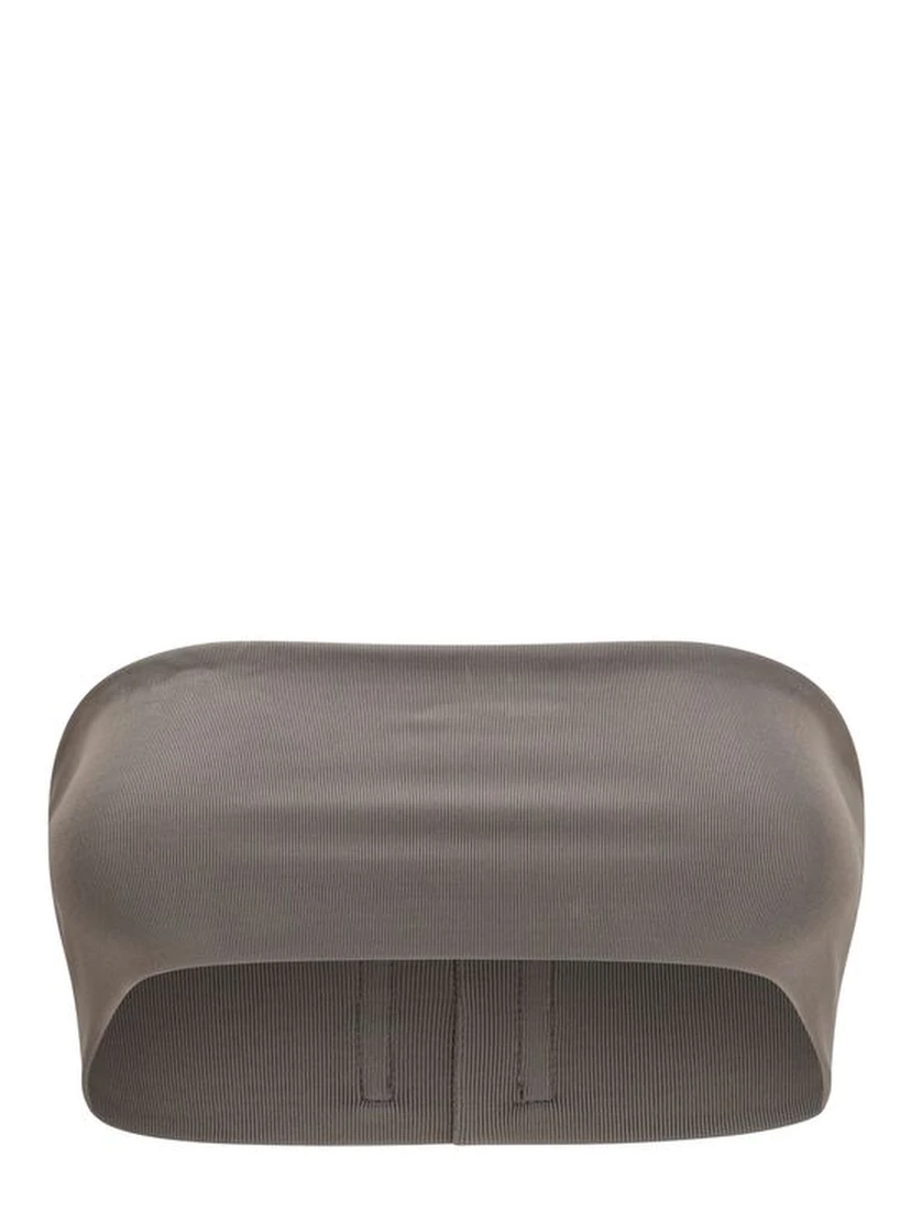 Gray Viscose Sleeveles T-Shirt