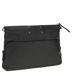 Black Calf Leather Bos Taurus Clutch Bag