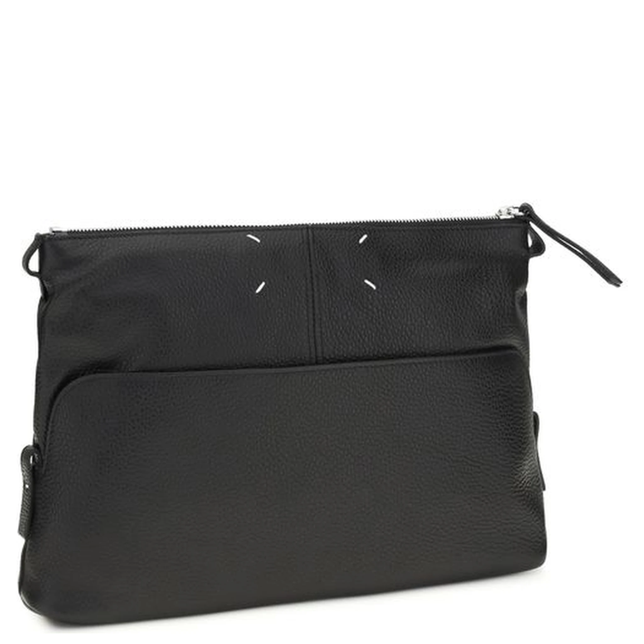 Black Calf Leather Bos Taurus Clutch Bag