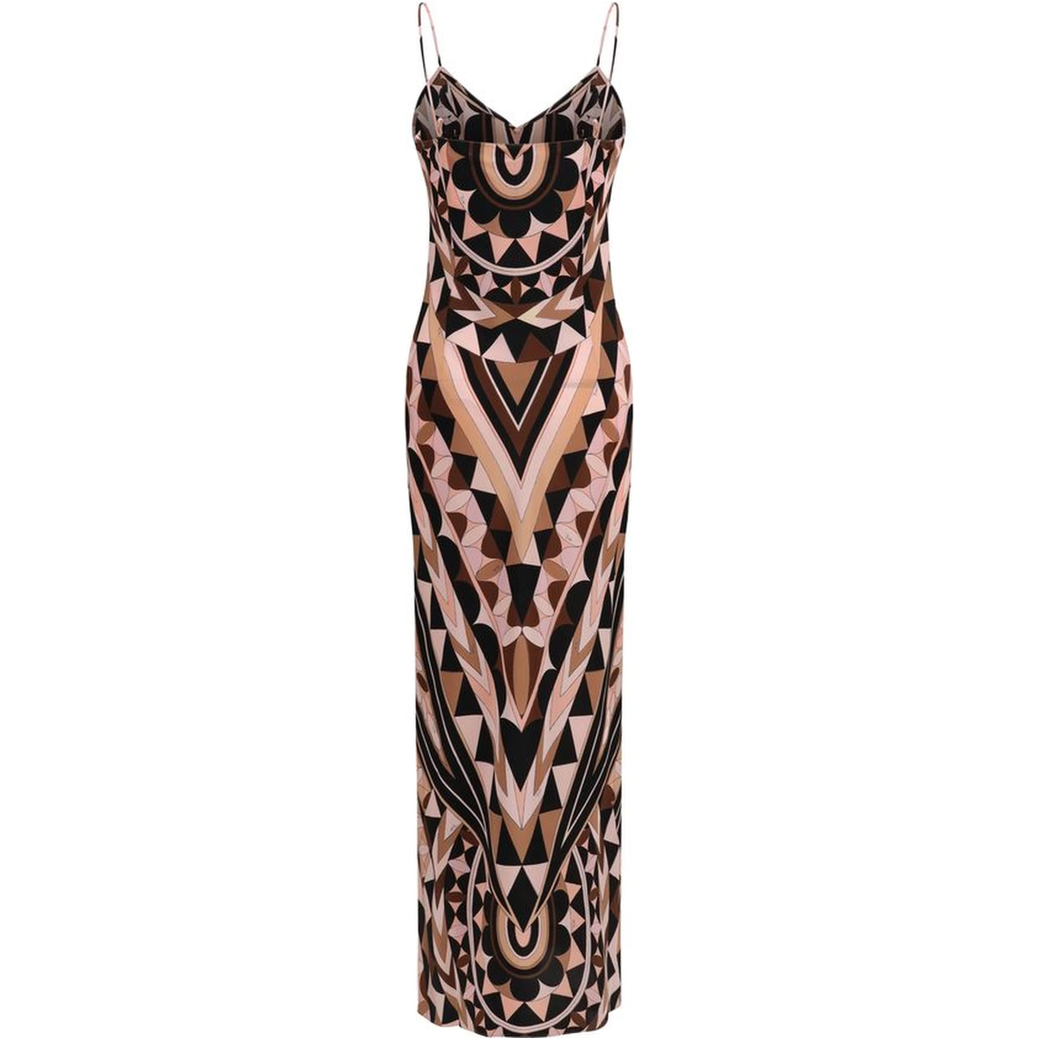 Multicolor Silk Long Dress