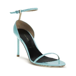 Blue Calf Leather Bos Taurus Stiletto Heel Sandals