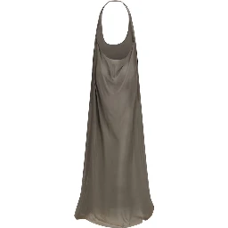 Gray Silk Casual Dress