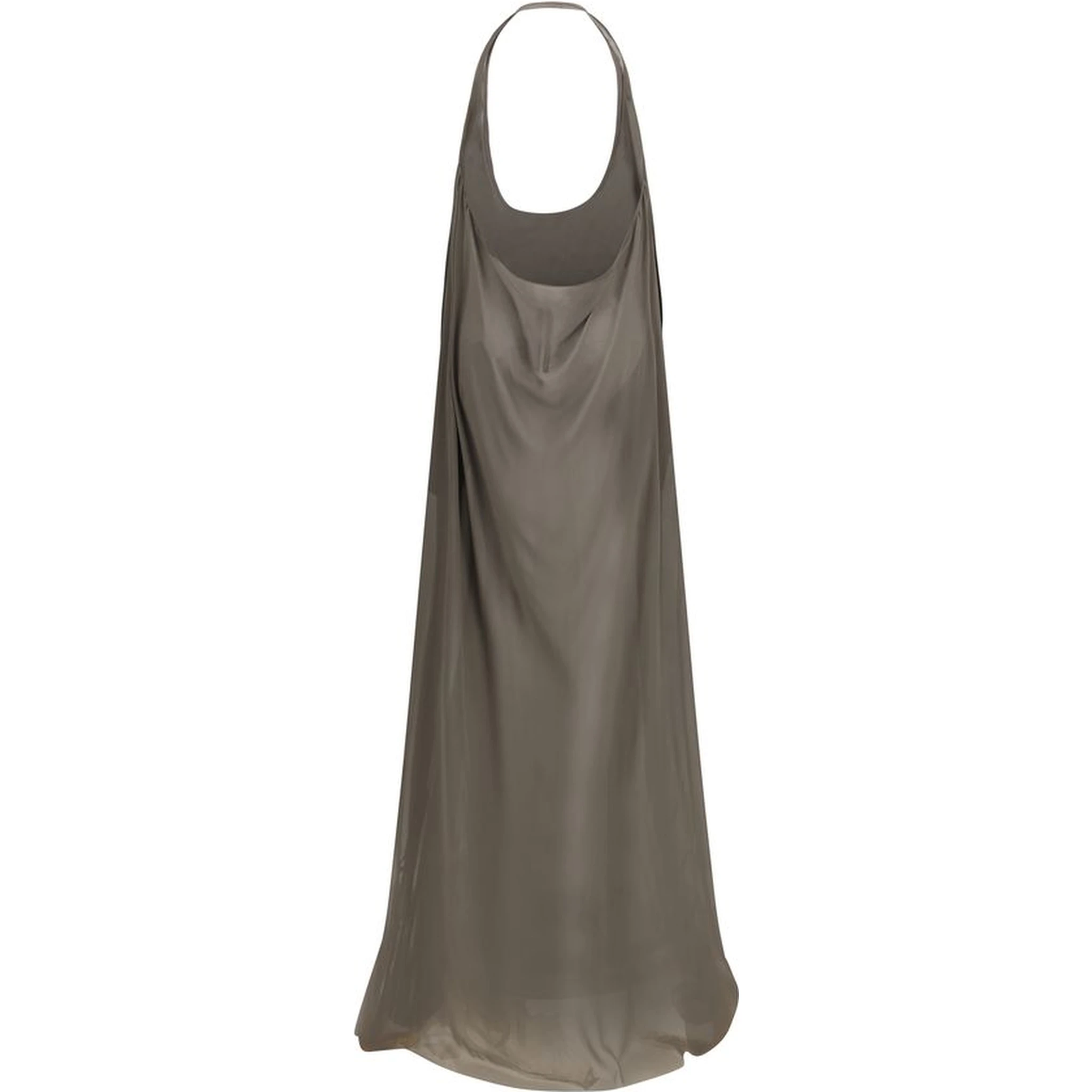 Gray Silk Casual Dress