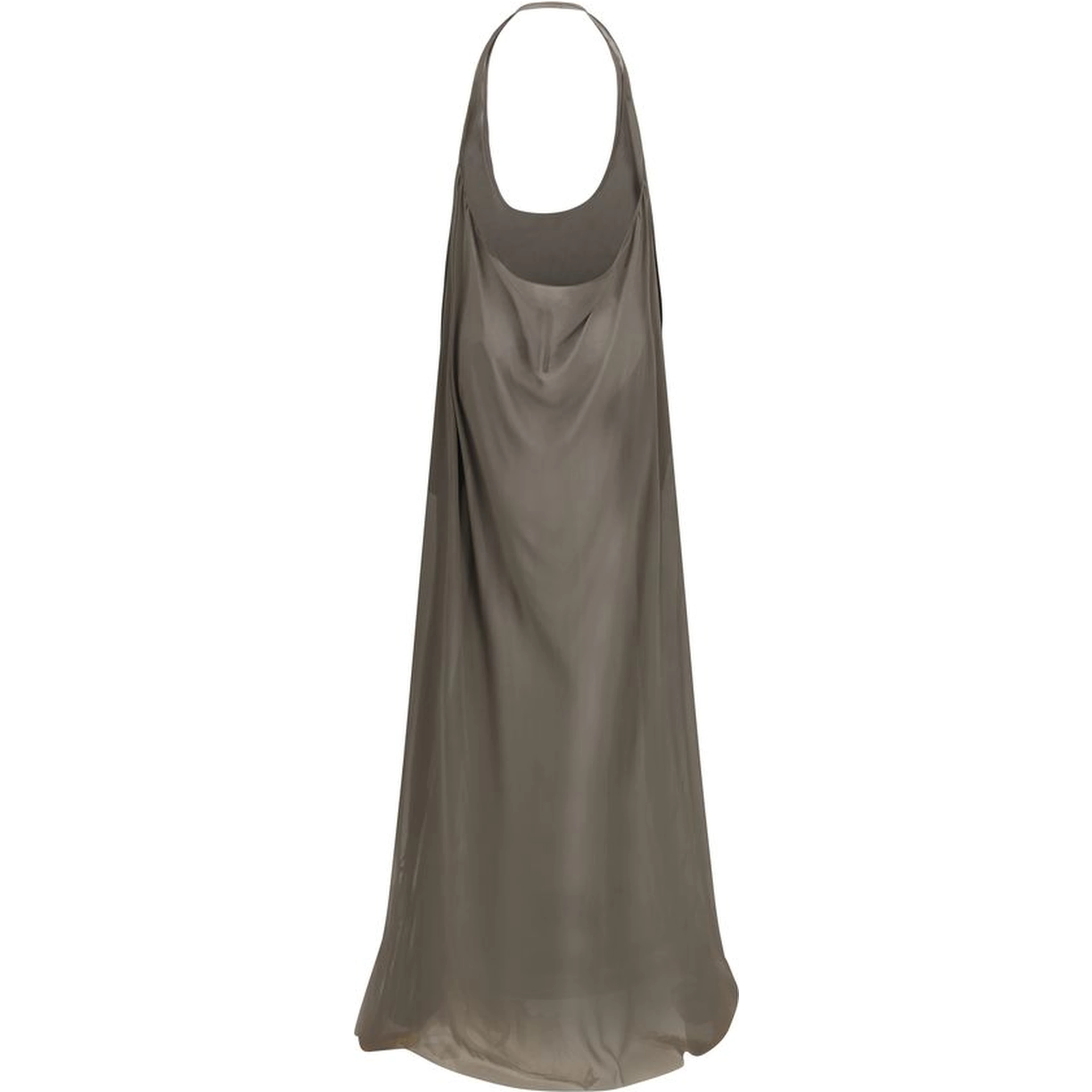 Gray Silk Casual Dress