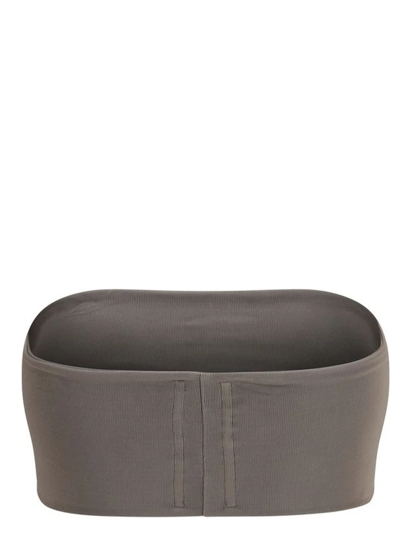 Gray Viscose Sleeveles T-Shirt