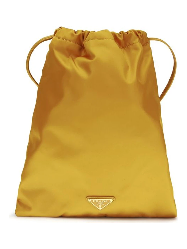 Orange Recycled Polyamide Clutch Bag