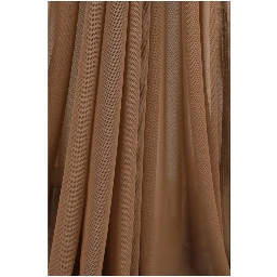 Brown Polyamide Casual Dress