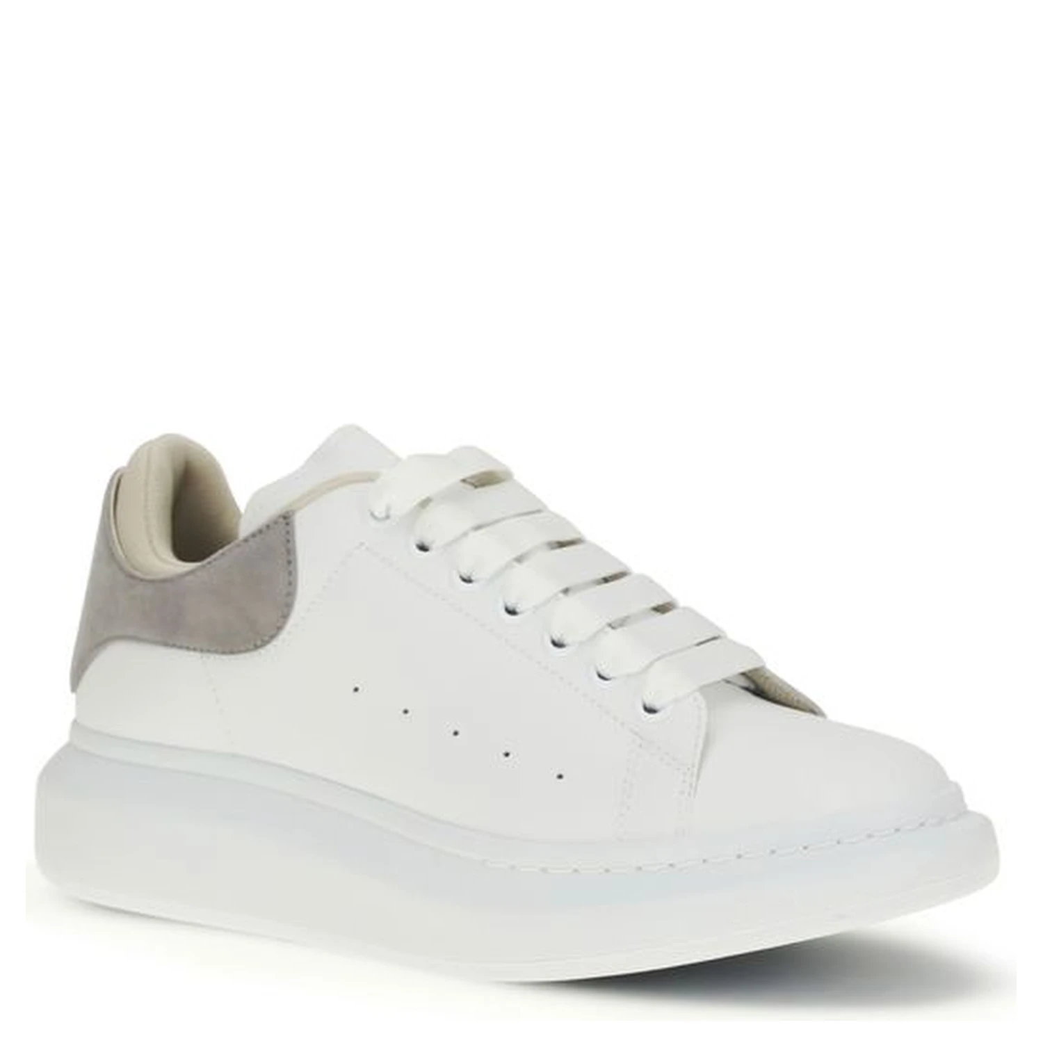 White Calf Leather Bos Taurus Chunky Sneakers
