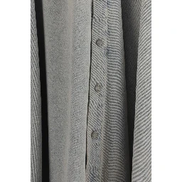 Blue Cotton Midi Skirt