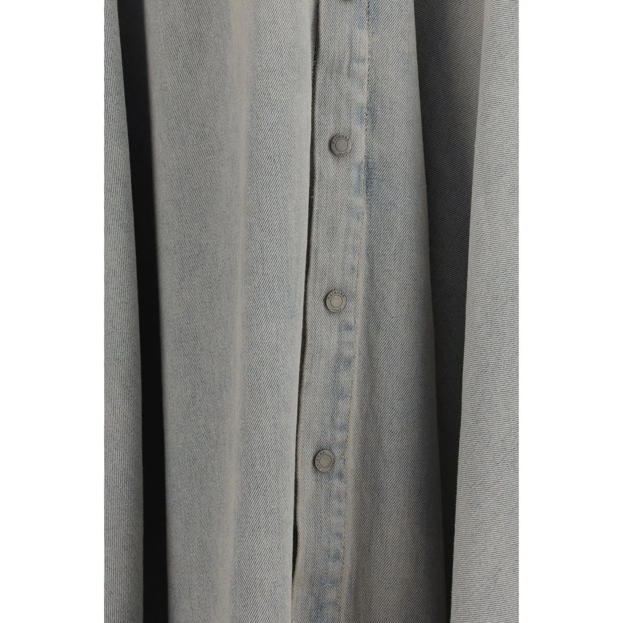 Blue Cotton Midi Skirt