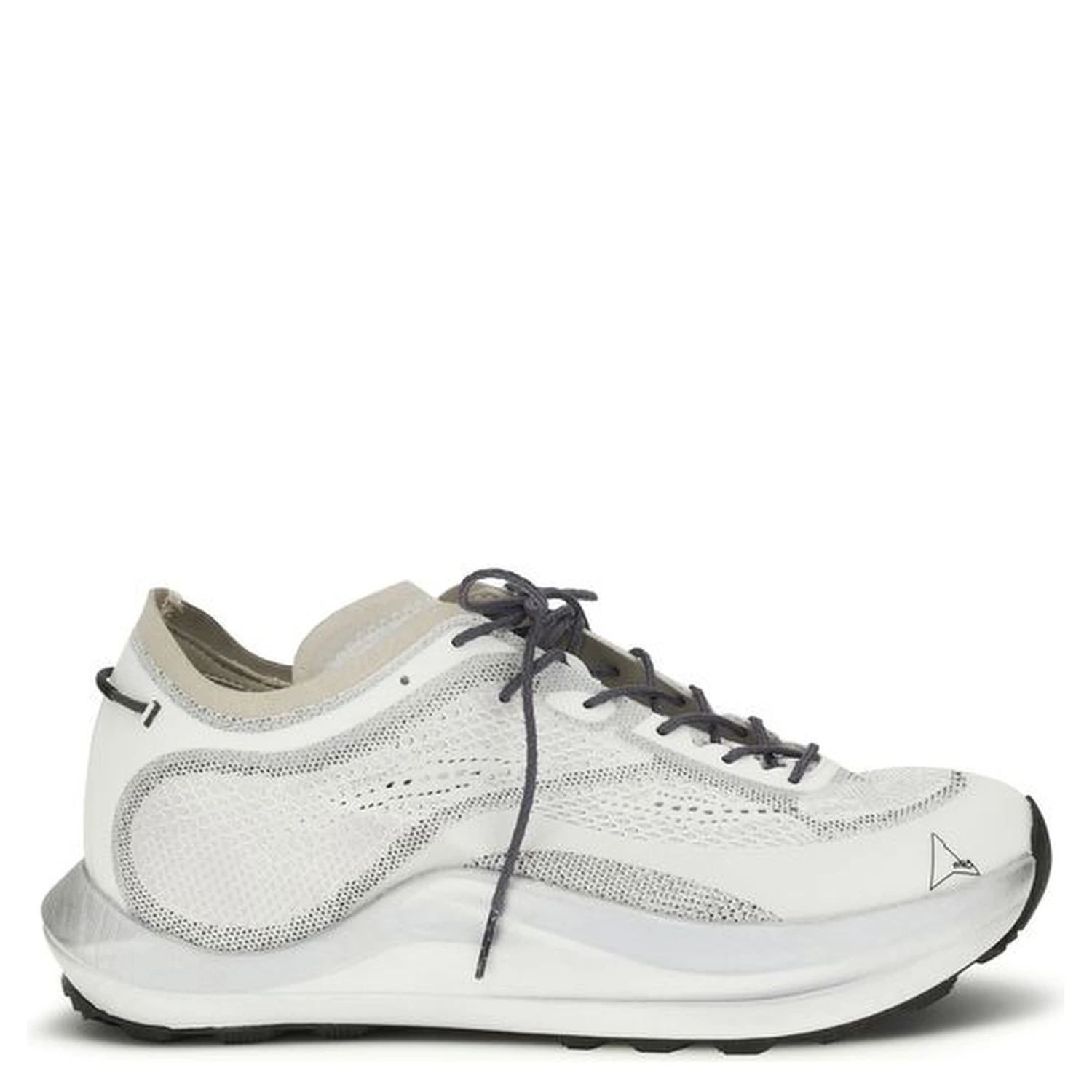 White Fabric Athletic Sneakers