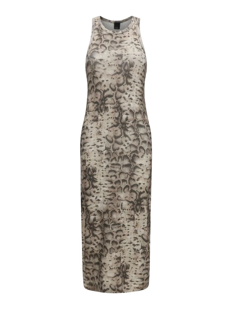 Beige Cotton Casual Dress