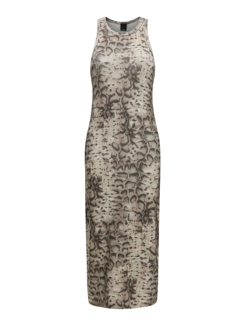 Beige Cotton Casual Dress