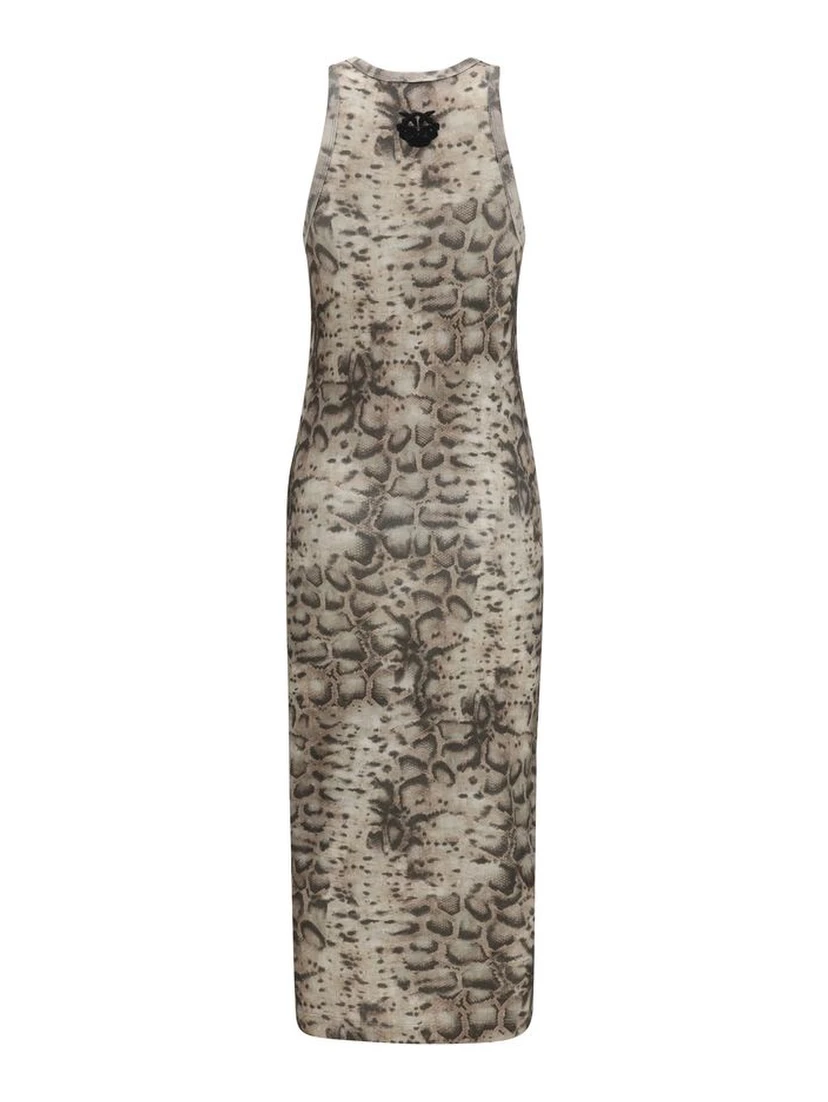 Beige Cotton Casual Dress
