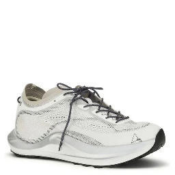 White Fabric Athletic Sneakers