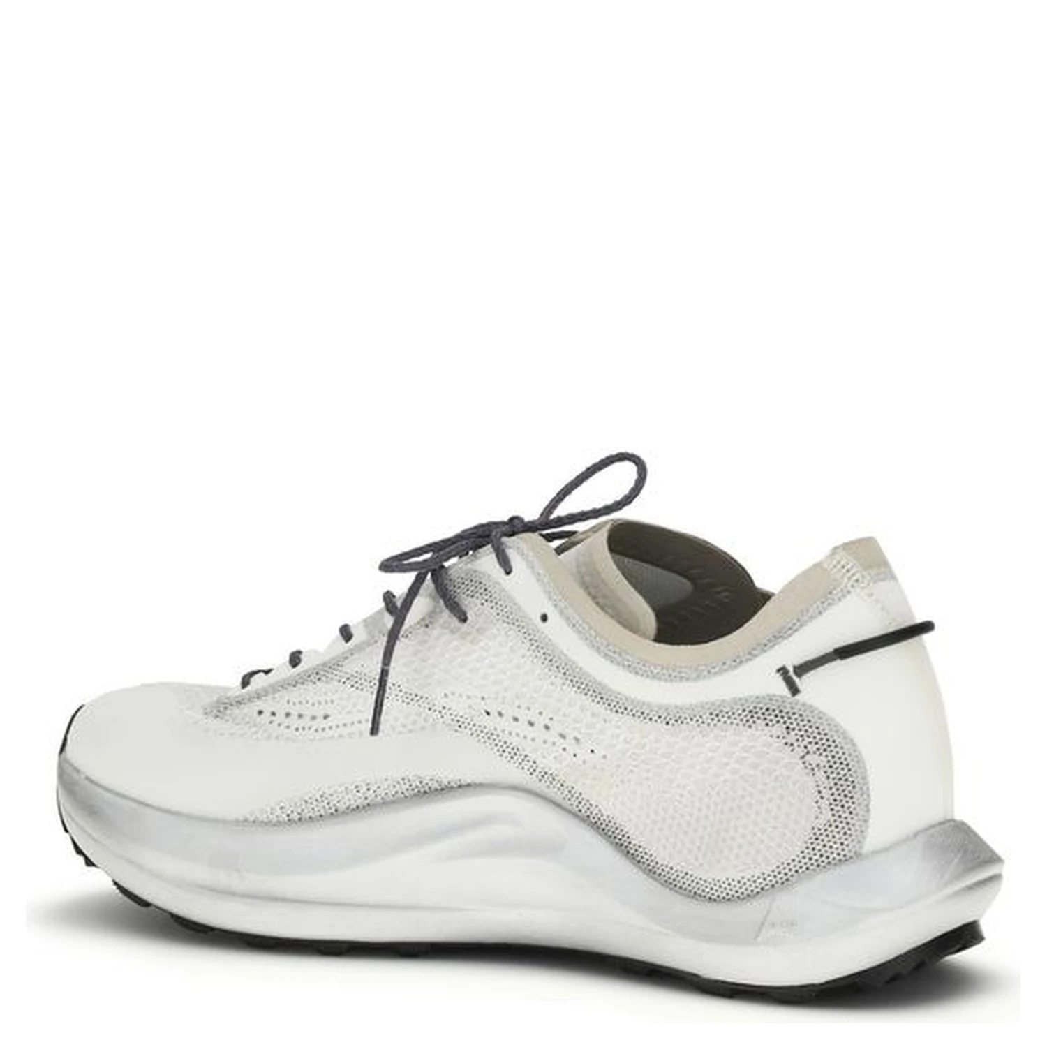 White Fabric Athletic Sneakers