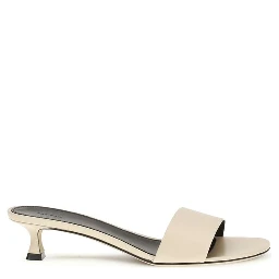 Beige Lamb Ovis Aries Aries Stiletto Heel Sandals