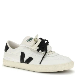 White Calf Leather Bos Taurus Sneakers