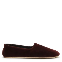 Bordeaux Cotton Slip-On Loafers