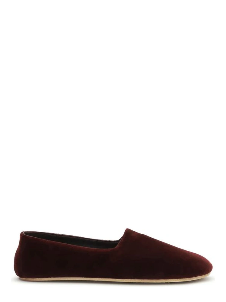 Bordeaux Cotton Slip-On Loafers