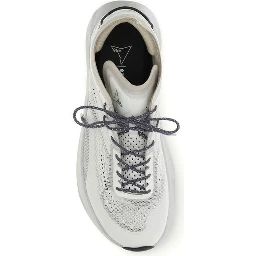 White Fabric Athletic Sneakers