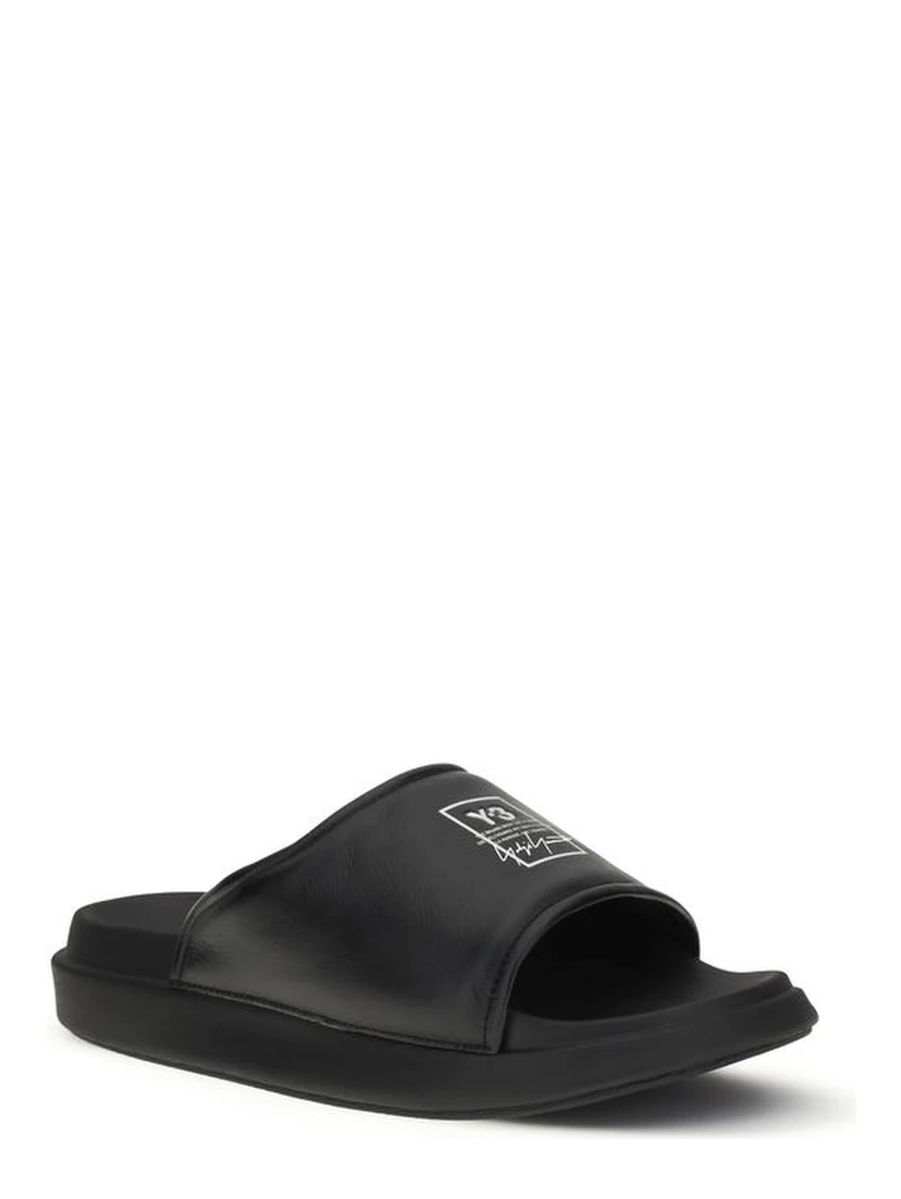 Black Calf Leather Bos Taurus Sandals