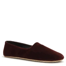 Bordeaux Cotton Slip-On Loafers