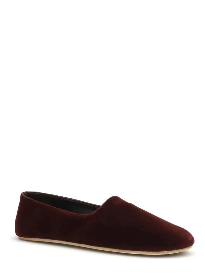 Bordeaux Cotton Slip-On Loafers