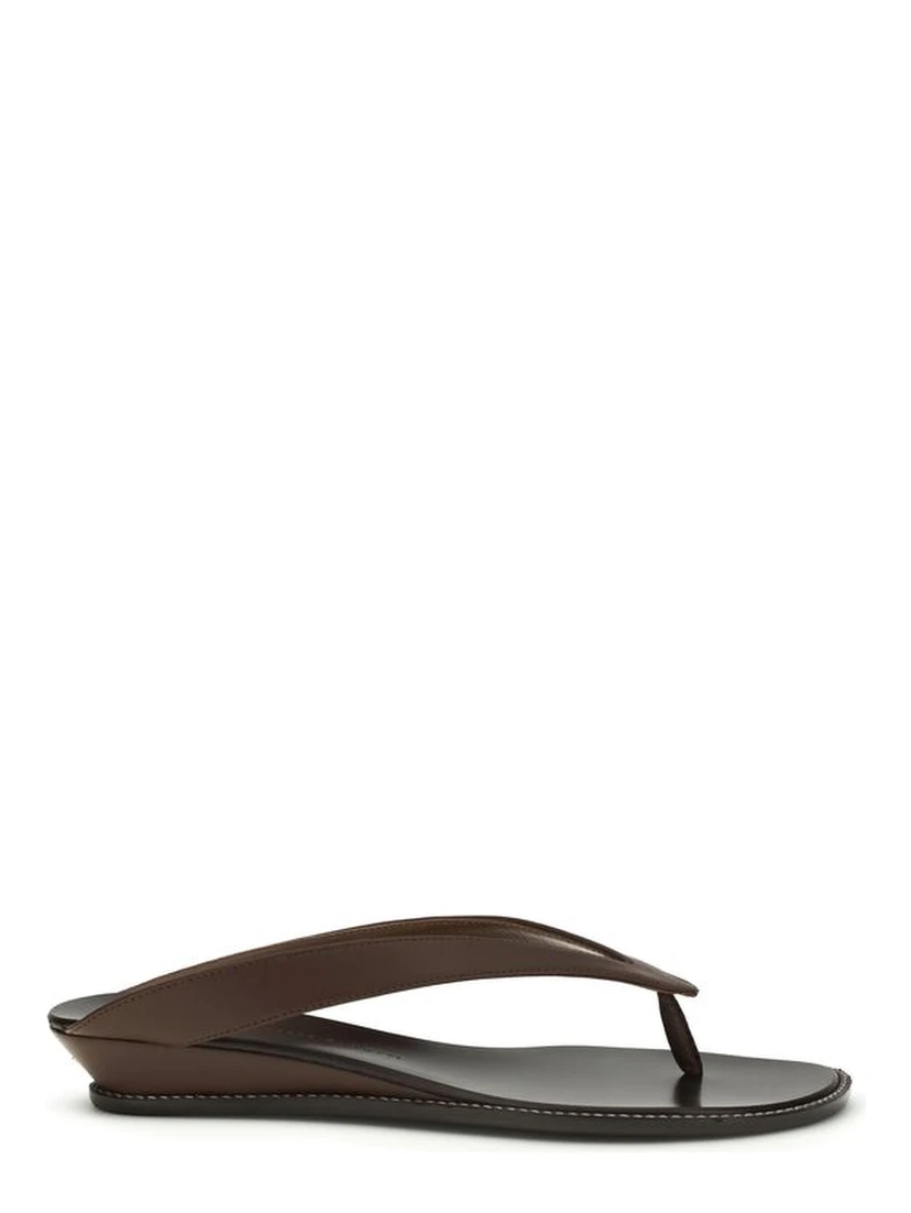 Brown Calf Leather Bos Taurus Platform Sandals