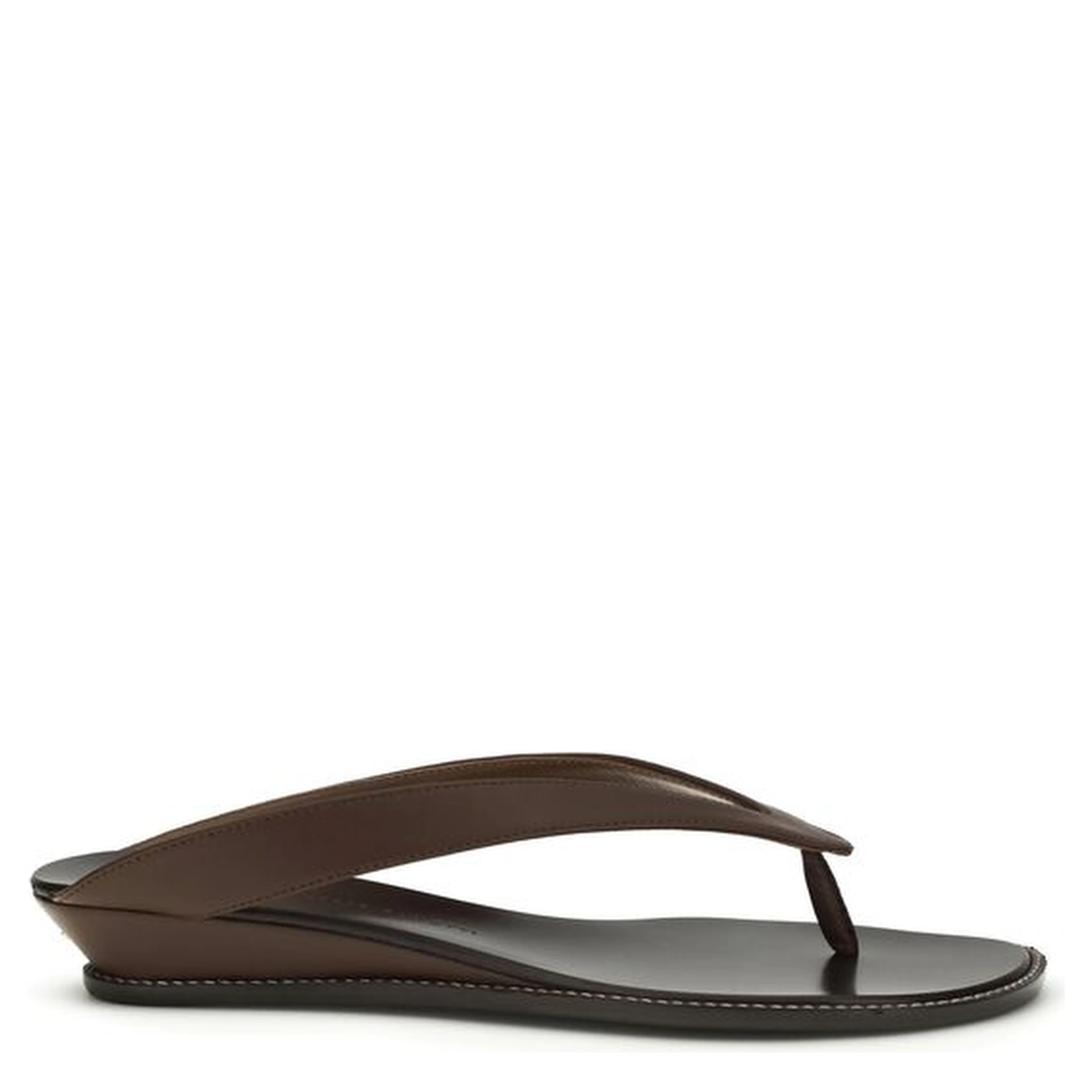 Brown Calf Leather Bos Taurus Platform Sandals