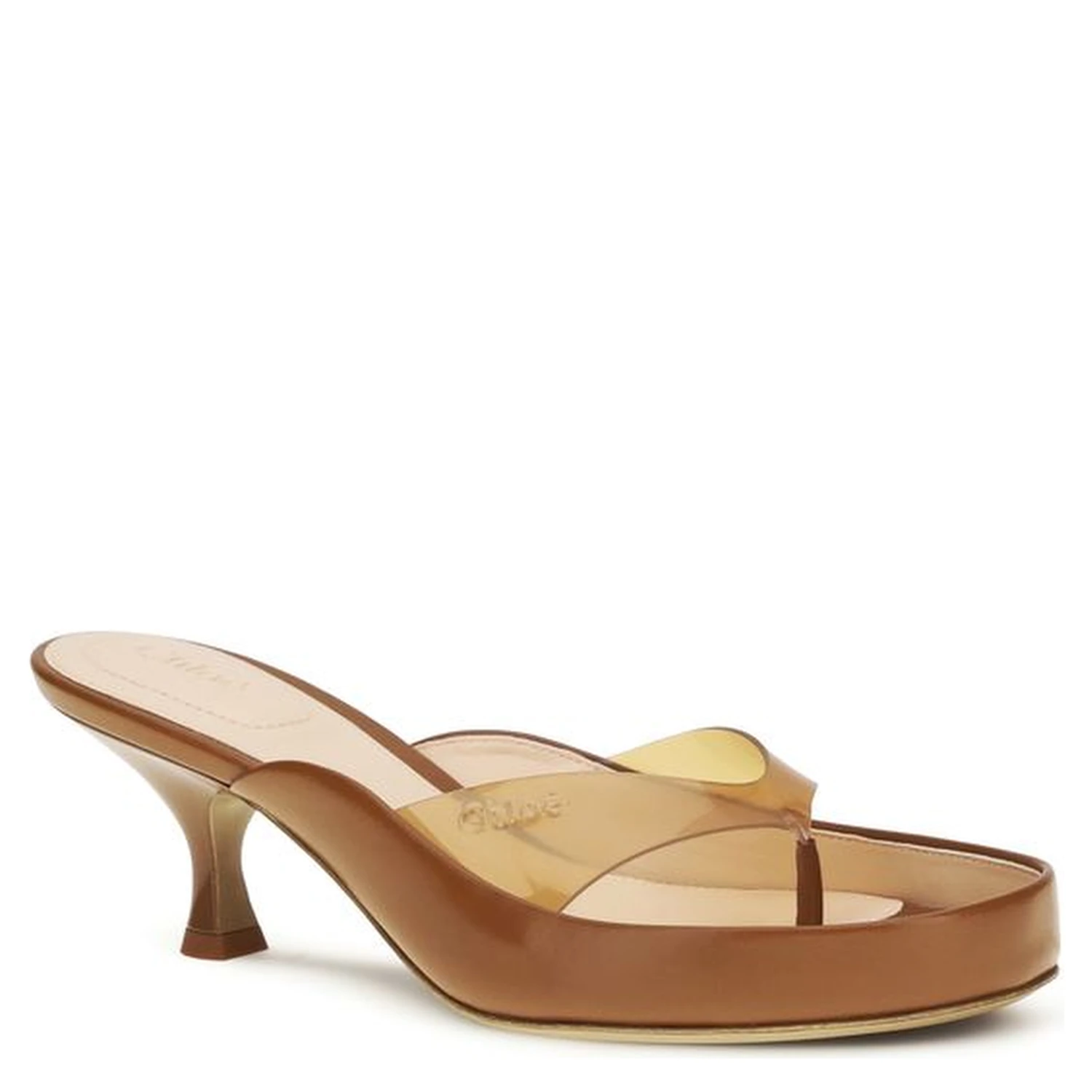 Brown Calf Leather Bos Taurus Stiletto Heel Sandals