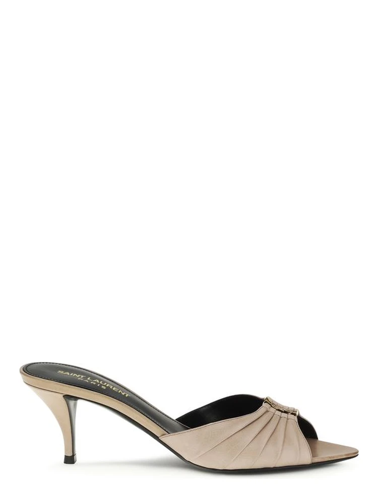 Beige Calf Leather Bos Taurus Mules