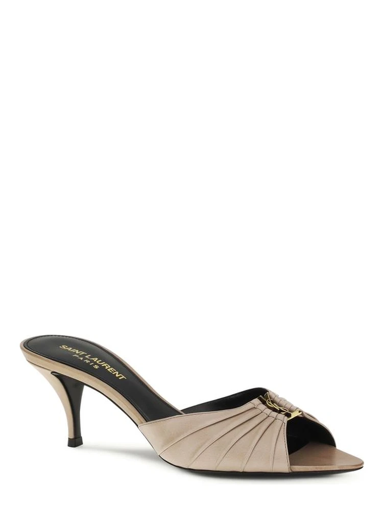 Beige Calf Leather Bos Taurus Mules alternative