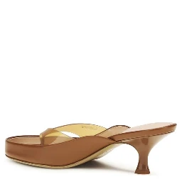 Brown Calf Leather Bos Taurus Stiletto Heel Sandals