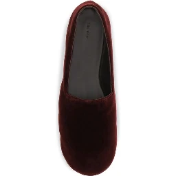 Bordeaux Cotton Slip-On Loafers