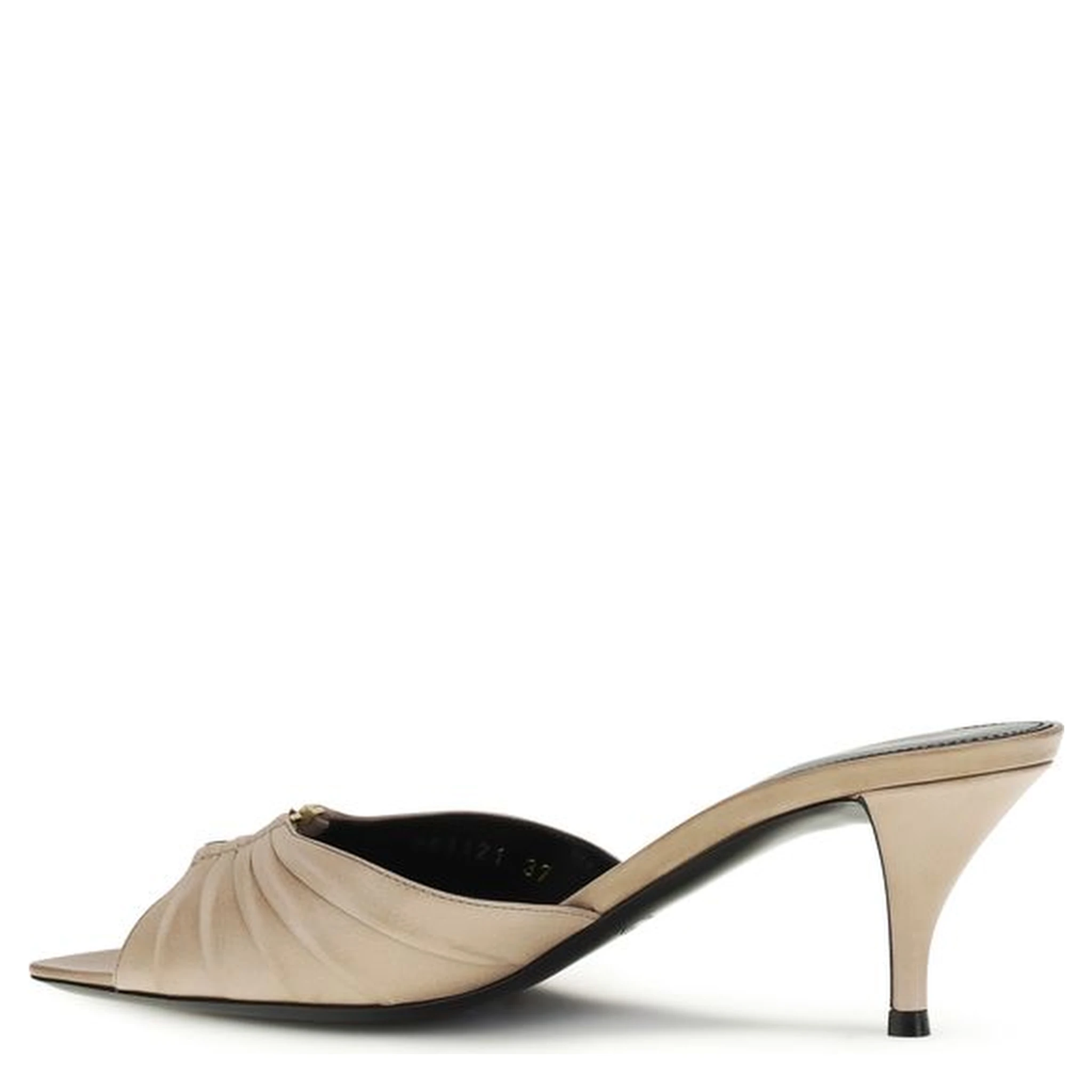 Beige Calf Leather Bos Taurus Mules
