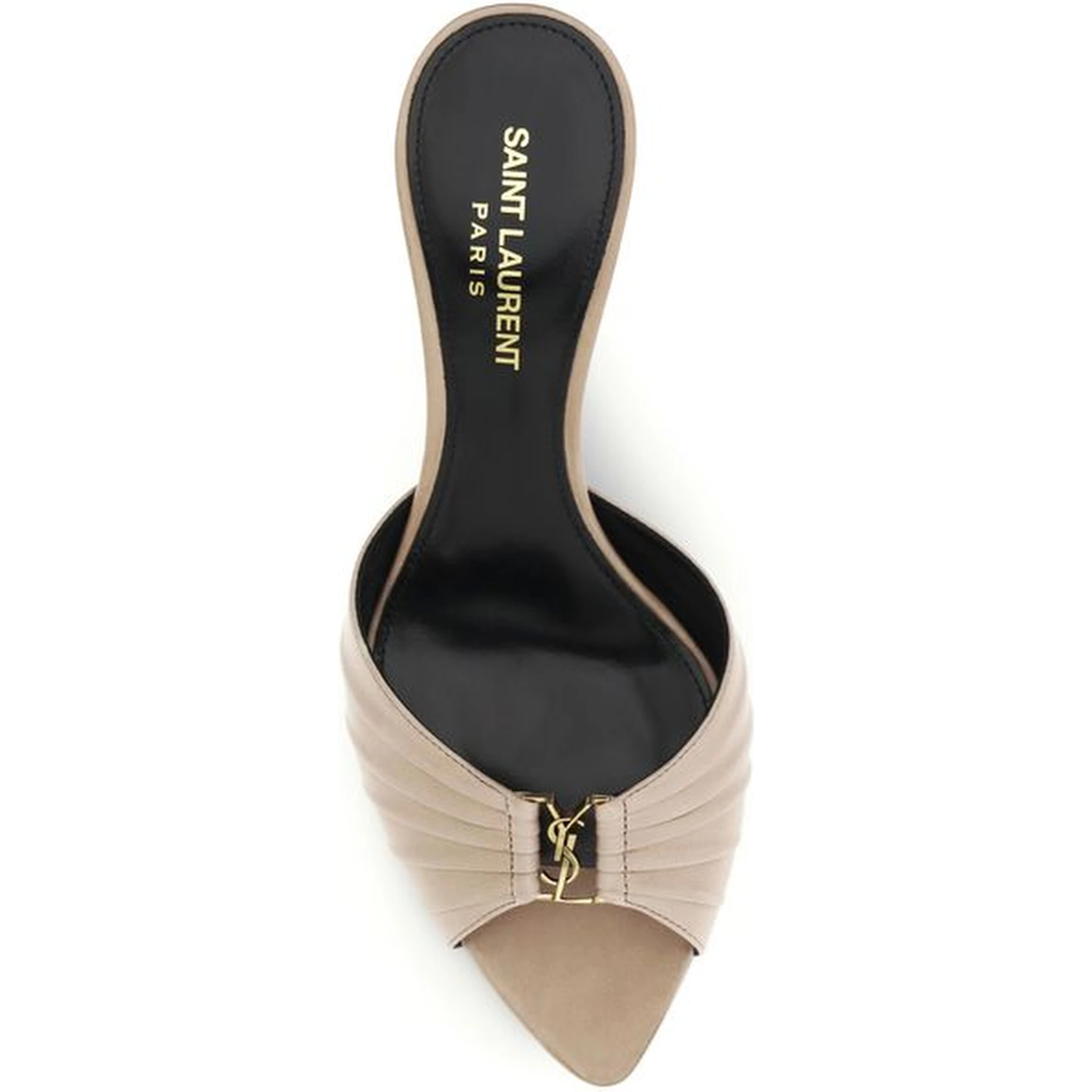 Beige Calf Leather Bos Taurus Mules