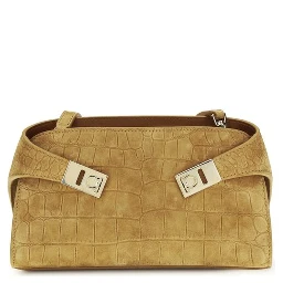 Beige Calf Leather Bos Taurus Shoulder Bag