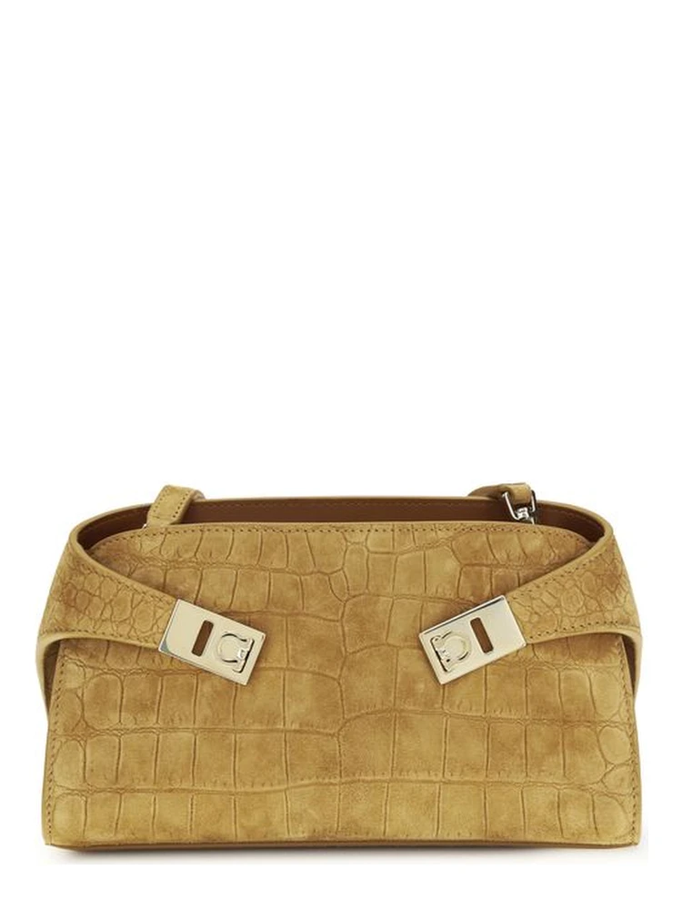 Beige Calf Leather Bos Taurus Shoulder Bag