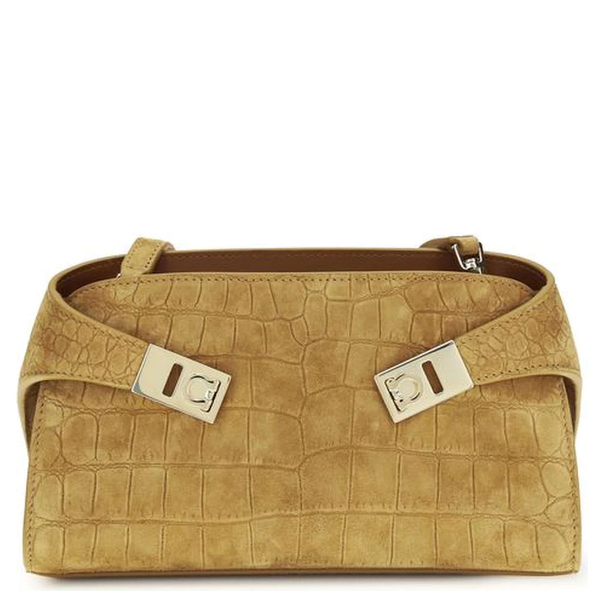 Beige Calf Leather Bos Taurus Shoulder Bag