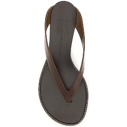 Brown Calf Leather Bos Taurus Platform Sandals